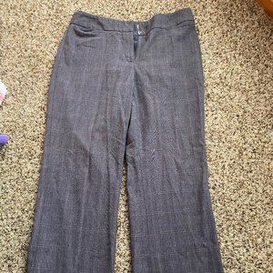 Women's maroon/grey plaid dress pants